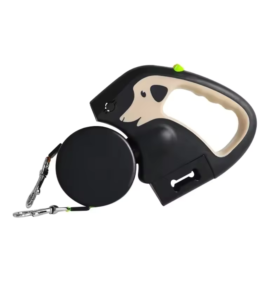 Laisse Rétractable Rotative avec Lampe