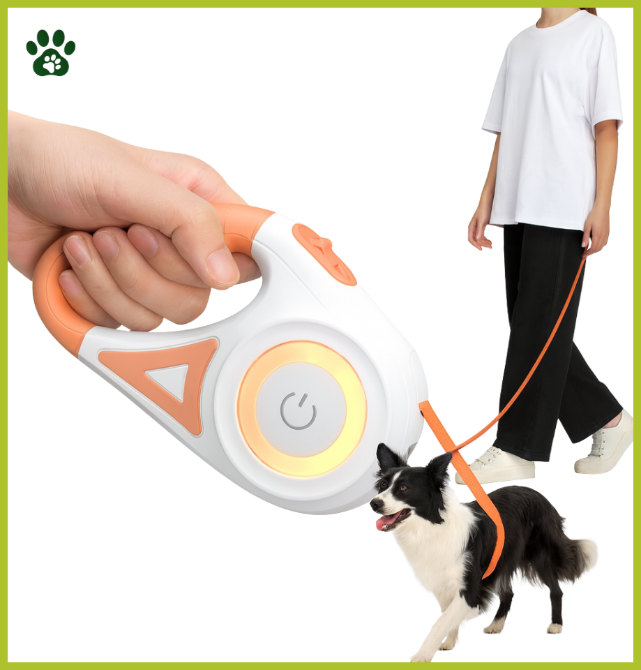 Laisse Rétractable avec Lumière LED