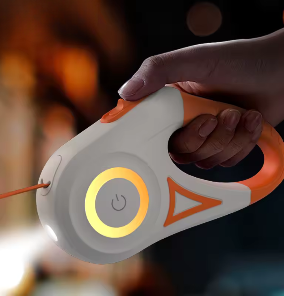 Laisse Rétractable avec Lumière LED