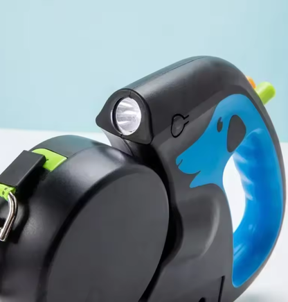 Laisse Rétractable Rotative avec Lampe