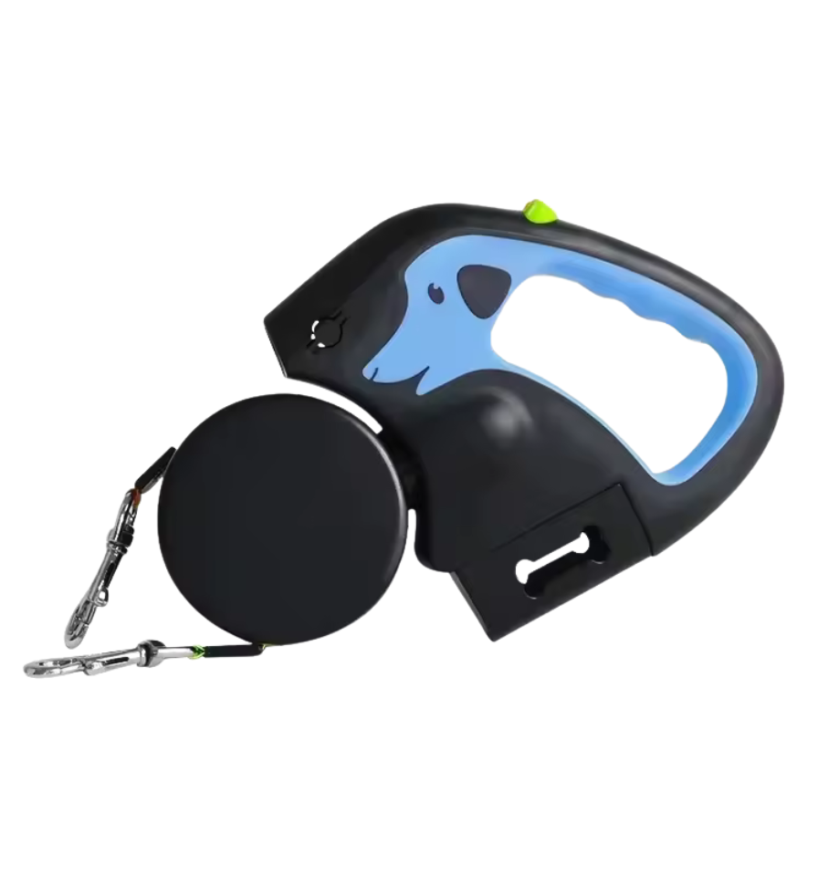 Laisse Rétractable Rotative avec Lampe