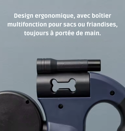Laisse Rétractable Contrôle pour Deux Chiens