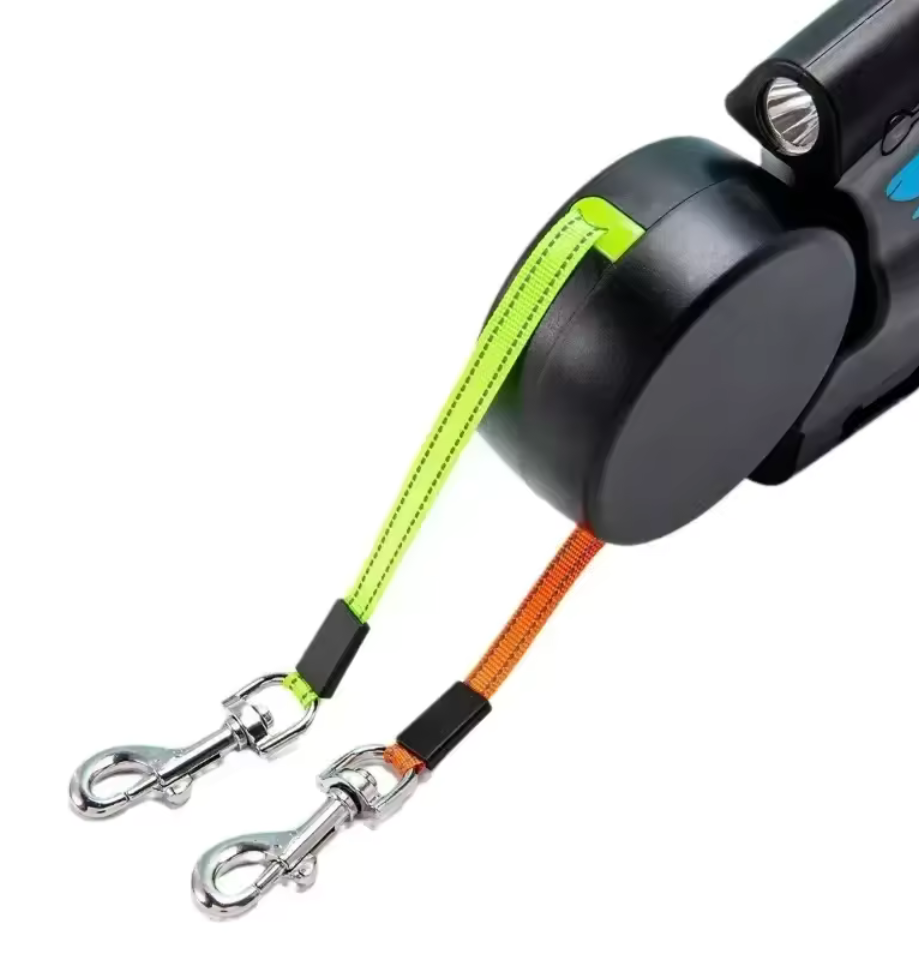 Laisse Rétractable Rotative avec Lampe