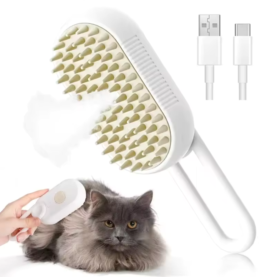 Brosse à Vapeur 3-en-1 - Pour Chat et Chien