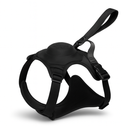 Harnais Réglable avec Laisse Rétractable Intégrée